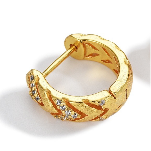 Golden wheat earrings [one]