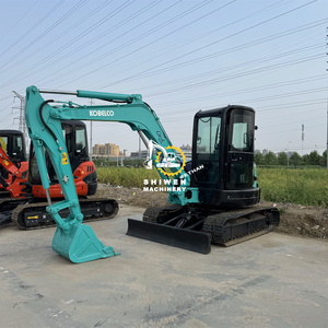 Vente en gros usine de mini-excavatrices sur chenilles compactes d'occasion Kobelco SK55, peu d'heures de fonctionnement, modèles SK55 SK60 SK75 SK200 SK350 SK390 - Product Image 2