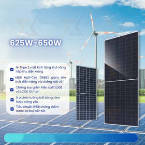 Panneau solaire haute puissance 650W BIPV Gamme 625-650W Double vitrage Type HJT Emballage sur palette Bifacial Photovoltaïque surélevé Prix - Product Image 5