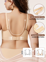 LYNMISS Soutien-gorge sans couture grande taille pour femme, sans armatures, maintien complet, minimiseur, lingerie, bralette unie, bonnet 3/4, anti-affaissement, bonnets profonds