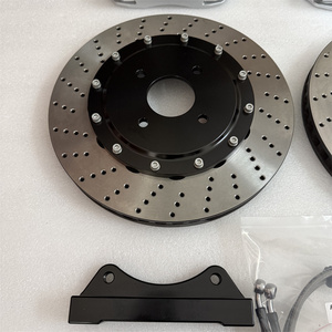 Jekit Étrier de frein argenté 4 pistons avec disque perforé 330*28mm pour 7 - Product Image 6