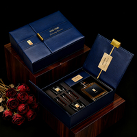 Cajas de Vino y Whisky de Cuero PU de Alta Gama con Logotipo Grabado, Laminación Mate, Diseño Abierto de 2 Puertas para Empaque de Lujo