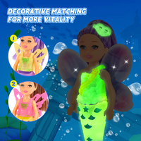 Kit de beauté en plastique lumineux créatif pour déguisement de sirène avec accessoires, jeu de rôle pour enfants, cadeau