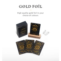 Services d'impression sur carton 2025, taille personnalisée, logo plaqué or, carte de tarot flash avec boîte