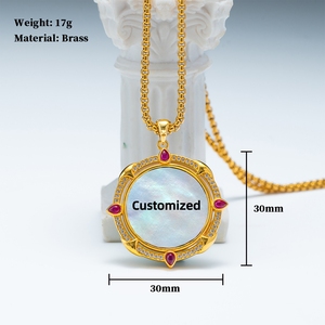 Colgante de Nácar <span class=keywords><strong>Divino</strong></span> Niño Jesús para Bautizo de Bebé, Collar de Protección Católico de Devoción Hispánica, Venta al por Mayor - Product Image 3