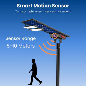 Lampadaire solaire LED extérieur tout-en-un 10000LM à 20000LM pour projets routiers, avec batterie intégrée 200AH - Product Image 4