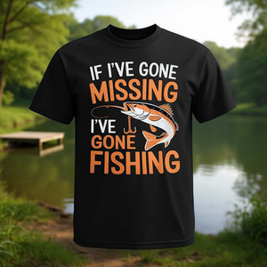 Camiseta para hombre con chistes sarcásticos: Si me he perdido, me he ido a pescar - Product Image 3