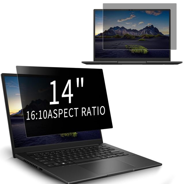 Factory Wholesale Custom 14 Inch 16:10 Laptop 180°Privacy Screen Filter Removable Anti-Glare Double-Sided Anti-Peeping PET Film