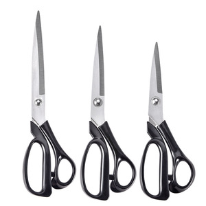 Tailor Scissors Stainless Steel Black Handle Straight Head Fabric Cutting Sewing Scissors Household Use - Product Image 1