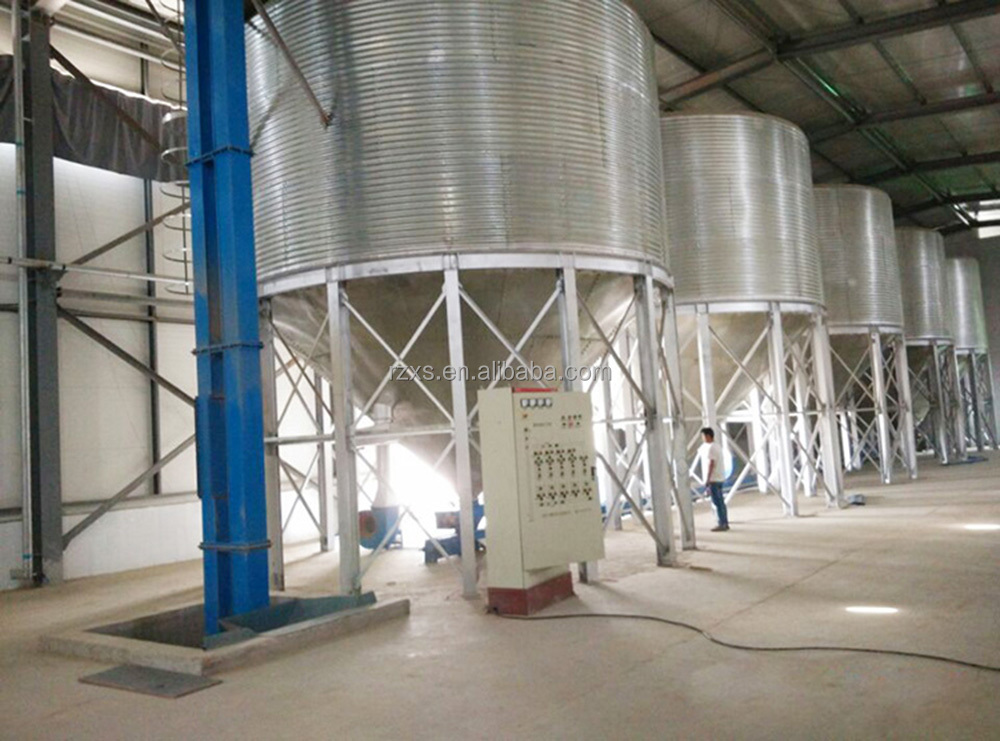 Great volume popular TCK series hopper bottom galvanized steel rice paddy storage silo