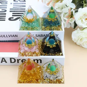 Wholesale Hot Sale Crystal Pyramid High Quality The Pyramid Of The Crystal Lotus Healing For Decoration