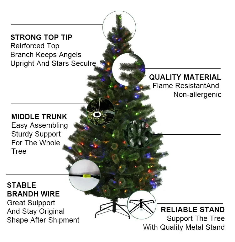 Factory Price 3ft To 10ft Artificial Christmas Trees For Xmas Decorations Available In Various Heights