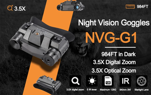 NVG-G1 7x ऑप्टिकल नाइट विजन गोगल्स अतिरिक्त चौड़ा फोव 940nm mr 4K HD डिजिटल शिकार हेड माउंटेड कवरर्ट स्केप्स - Product Image 2