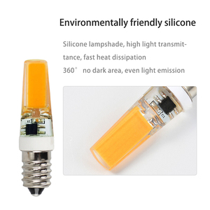 Dimmable G4 <span class=keywords><strong>G9</strong></span> E14 <span class=keywords><strong>LED</strong></span> Bulb Ánh Sáng Độ Sáng Cao COB Silicone Ánh Sáng 5 Wát 3000K 6000K Trắng Ấm AC 220V 12V Pha Lê Đèn Chùm - Product Image 3