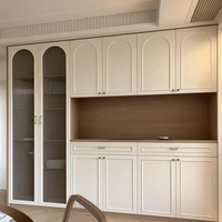 Vitrine de salle à manger pleine longueur couleur crème, sur mesure, écologique, étanche, mobilier de maison moderne et luxueux