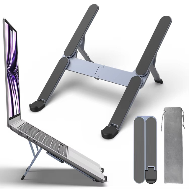 New Arrival Adjustable Laptop Stand Folding Anti-Slip Aluminum Mini for Computer PC Tablet Notebook Holder Heat Dissipation