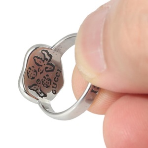 yunnique Fearless Heart Shaped <b>Titanium</b> Steel <b>Ring</b> Steel Color Unisex Fashion Jewelry Gift Index Finger <b>Ring</b> - Product Image 4