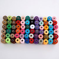 Lot de 6 fils à coudre en polyester pour couture, broderie, surfilage, travaux manuels et réparation