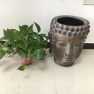 แม่พิมพ์ไฟเบอร์กลาสตกแต่งสวนแม่พิมพ์ภูมิทัศน์กระถางดอกไม้หัวพระพุทธรูป - Product Image 5