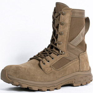 Bottes tactiques DF22 pour hommes, en daim, imperméables, pour toutes les saisons, hautes, de randonnée, couleur beige - Product Image 4