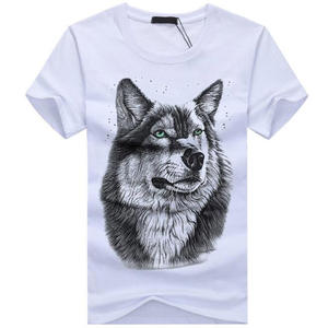 T-Shirt da uomo estiva con stampa 3D animale lupo moda Casual girocollo manica corta T-Shirt da uomo oversize da uomo T-Shirt da strada - Product Image 2