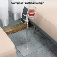 Table de boisson détachable en acrylique transparent portable sur mesure pour petit espace canapé table d'appoint pour café collation