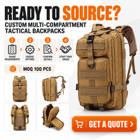 Sac à dos tactique OEM personnalisé avec sangles de type MOLLE, système de transport rembourré et poches organisatrices pour les voyages et les activités de plein air