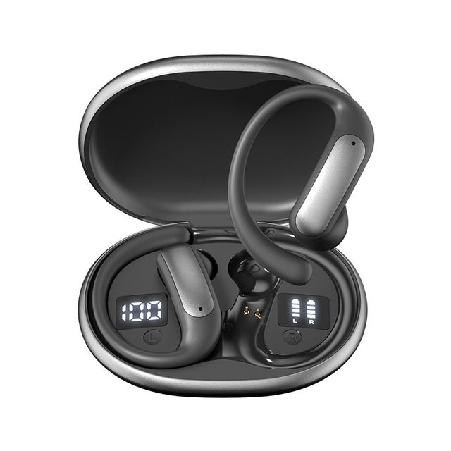 AI Intelligent M134 Ear Clip for Headset IPX4 Waterproof Voice Control for 5.4 Long Battery Life Dual Digital Display