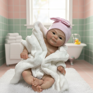 Poupée <span class=keywords><strong>Reborn</strong></span> Fille en Silicone Intégral de 13 Pouces, Réaliste, à Bouche Ouverte, Jouet Doux avec Accessoires d'Alimentation - Product Image 2