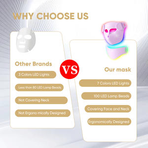 Masque de beauté 4D à lumière rouge sans fil - Appareil facial LED portable pour le rajeunissement de la peau avec télécommande - Product Image 4