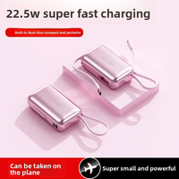 Anpassbares Logo Tragbare Neue Design PD22.5W 10000mAh Schnellladende Li-Polymer Mobile Powerbank mit Halterung 2-in-1 Schnell-Typ-C