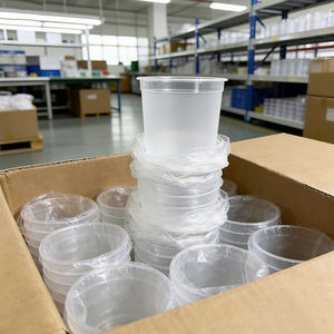 Gobelets en plastique transparents jetables personnalisés de 16 oz en forme de U avec fond rond, avec couvercles et pailles pour café et thé - Product Image 4