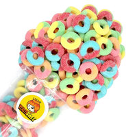 Bandes de ceinture colorées de poudre aigre en vrac de fruits assortis personnalisés en gros Bonbons gommeux à la réglisse