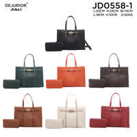 DEJURIOR Sac fourre-tout 2-en-1 multicolore avec fermoir, sac à main de luxe de marque de créateur pour femme, motif litchi en PU, ensemble de sacs à main pour dames