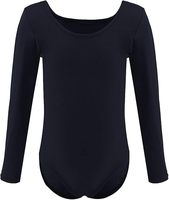 Justaucorps de ballet pour filles – Justaucorps de danse en coton doux avec bretelles réglables et doublure intégrale sur le devant