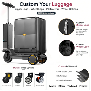 Valigia Elettrica Cavalcabile con Telaio in Alluminio <span class=keywords><strong>e</strong></span> Ruote Girevoli per Viaggi d'Affari, Bagaglio a Mano Intelligente Leggero in PC - Product Image 1