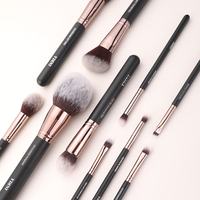 YDINI Besller Rose or Virole Maquillage Brosse Ensemble Nylon Cheveux En Gros Avec Usine Direct Prix Échantillon Gratuit En Stock