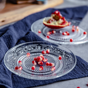 Plato cargador transparente elegante para boda al por mayor, conjunto redondo <span class=keywords><strong>de</strong></span> platos <span class=keywords><strong>de</strong></span> fruta y ensalada <span class=keywords><strong>de</strong></span> desierto <span class=keywords><strong>de</strong></span> cristal transparente <span class=keywords><strong>de</strong></span> 13 pulgadas para cena en casa - Product Image 5