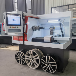 Gookitech Nhiệm Vụ Nặng Nề Duy Nhất <span class=keywords><strong>CNC</strong></span> Máy Tiện Bánh Xe Hợp Kim Kim Cương Cắt Độ Chính Xác Cao Tự Động Ngang Thiết Kế Đánh Bóng Các Tính năng - Product Image 2