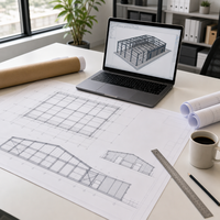 Structure en acier pour entrepôt logistique, charpente métallique pour entrepôt frigorifique et centre de distribution