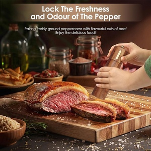 Ensemble <span class=keywords><strong>moulin</strong></span> à <span class=keywords><strong>sel</strong></span> et à poivre manuel en bois, écologique, de haute qualité, pour cuisine domestique, utilisation <span class=keywords><strong>humide</strong></span> et sèche - Product Image 3