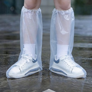 Capas de Bota de Chuva Descartáveis Longas de Plástico Impermeáveis Antiderrapantes para Acampamento – Opções Reutilizáveis e Descartáveis - Product Image 1