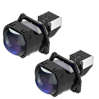 3in 2 TIR 140W BI-LED 3 Lentille Projecteur Voiture Led Phare 12V 6000K Accessoires Voiture Lentille Bleue Auto Lumière pour Retrofit CE E9