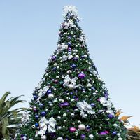 Arbre de Noël artificiel géant de 30 pieds, pré-éclairé, avec LED en spirale, grand arbre commercial à structure robuste, pré-éclairé, de qualité supérieure, pour décoration extérieure