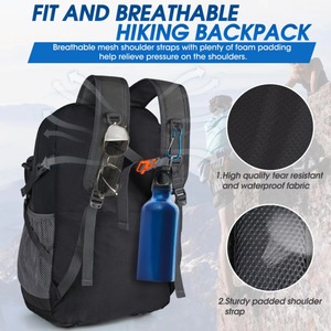Mochila <span class=keywords><strong>de</strong></span> Trekking Plegable con Logotipo Personalizado, <span class=keywords><strong>40</strong></span> <span class=keywords><strong>Litros</strong></span>, Ligera, Portátil, Impermeable, con Cierre <span class=keywords><strong>de</strong></span> Cremallera <span class=keywords><strong>de</strong></span> Poliéster, para Senderismo, Camping y Actividades al Aire Libre - Product Image 3
