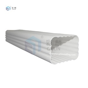 Sistema di grondaie in <span class=keywords><strong>PVC</strong></span> da 5,2 e 7 pollici, tubo di scarico per tetto in UPVC bianco, nero, marrone, grondaia in plastica - Product Image 2