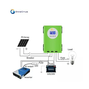 GnneCrius Pengontrol Pengisi Daya Surya 45A 60A 80A 100A 120A MPPT untuk Baterai Surya