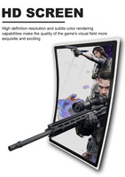 Monitor de Juegos Curvo de 43 Pulgadas 4K UHD Tipo C R1500, 60 Hz, 16:9, Pantalla Táctil Pcap IPS LCD, Monitor LED Halo para Máquinas de Juegos de Arcade