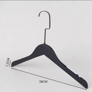 OWENTEK Appendiabiti in Legno Personalizzato di <span class=keywords><strong>Lusso</strong></span> Antiscivolo per Abiti da Uomo e Donna, Appendiabiti Neri per Negozi di Abbigliamento - Product Image 2