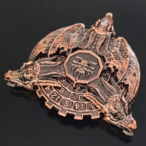 Kim loại DND đa diện xoay rồng xúc xắc RPG ngục tối & rồng bàn trò chơi kỳ nghỉ xúc xắc Quà Tặng coc kim loại Quay Bánh Xe xúc xắc - Product Image 4